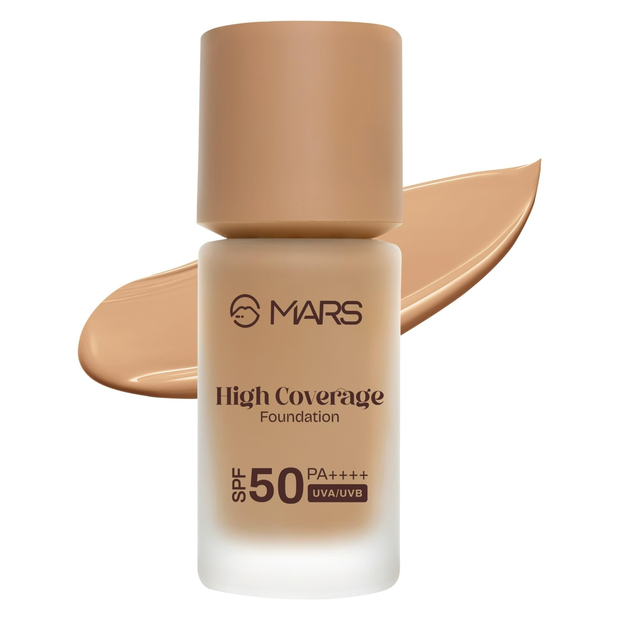 MARS SPF50 PA++++ High Coverage Liquid Foundation | Blemish Free & Blendable Foundation for Makeup (40ml) (SHADE-07)