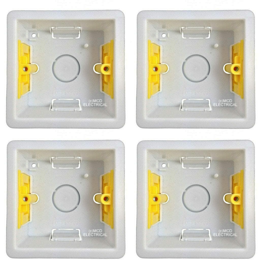 SB632 Deep Dry Lining"Fast Fix" Boxes Single 1 Gang 47mm Deep (Pack of 4)