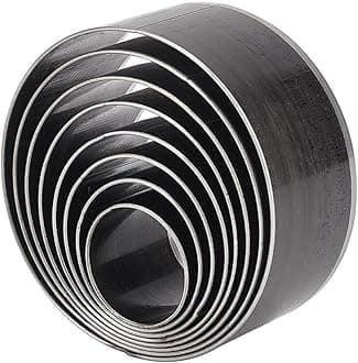 PH Padahall Leather Hole Punch Die Round, 8pcs Hole Hollow Punch 20 25 30 35 40 45 50 55mm High Carbon Steel Circle Cutter Tool Cutting Leather Hole Punch Set for Belts EVA Foam Fiber Board Clay Craft