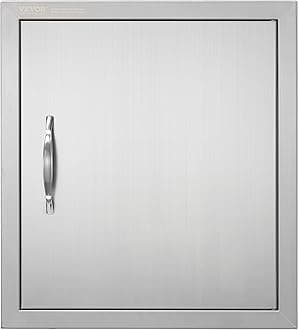 VEVOR BBQ Access Door - 18W x 20H Inch Stainless Steel Vertical Door for Grilling Station