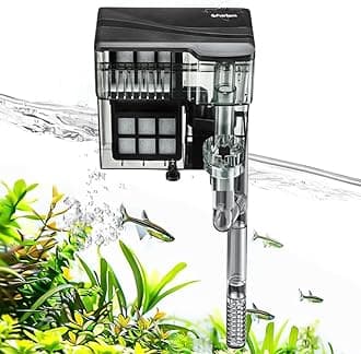 VAYINATO Cherlam (6 Watts | Suitable for 2.5 Feet Tank) Ultra Quiet Premium Hang On Back Filter for Planted Aquarium Fish Tank with Surface Skimmer by Petzlifeworld