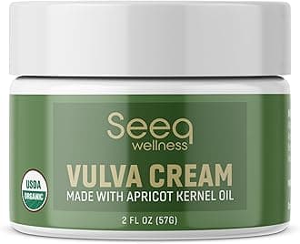 Organic Vulva Balm, Intimate Skins Care, Menopause Support, Relieves Feminine Dryness, Itching, Burning, Redness, Irritation - All Natural - 2 oz