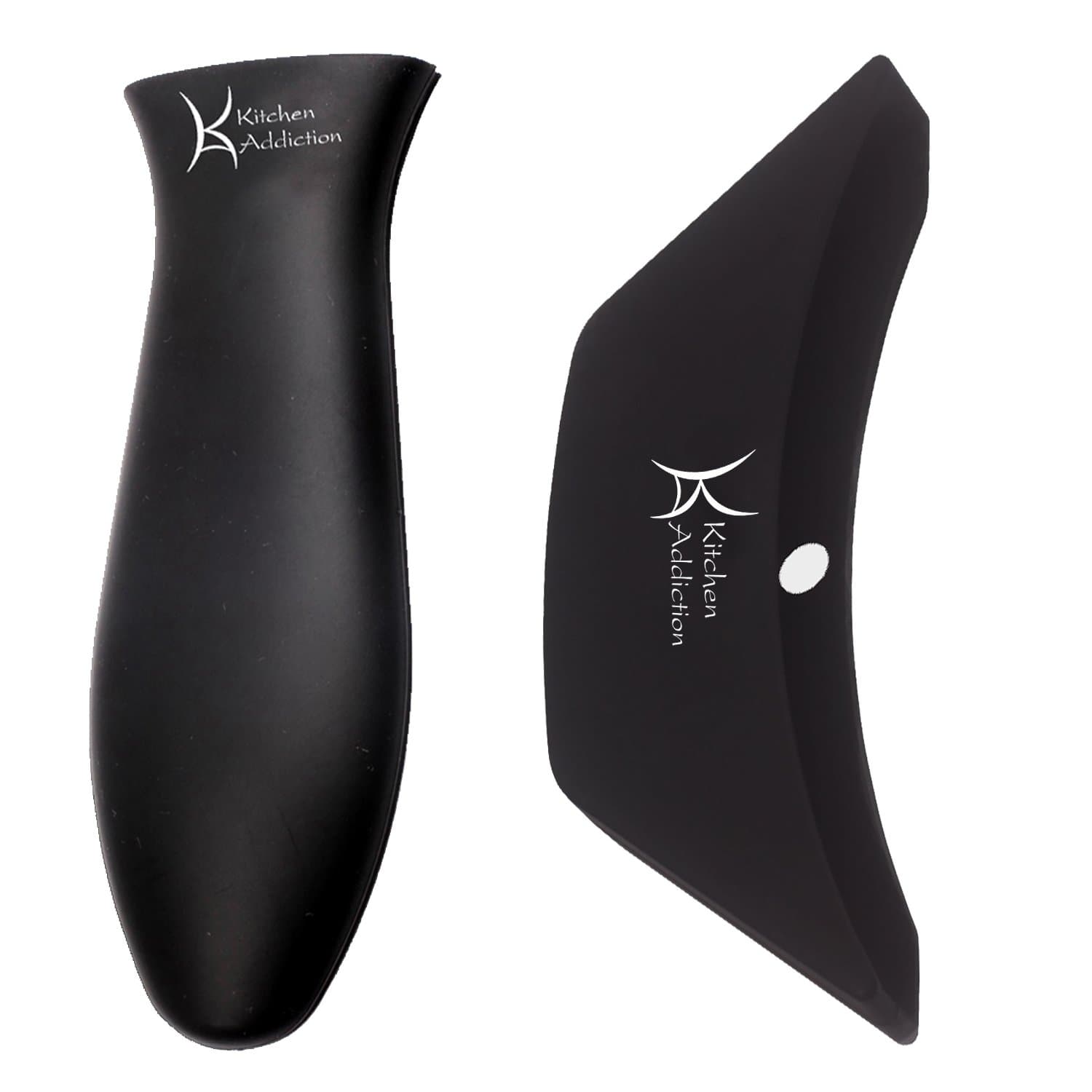 Combo Pack - Silicone Handle Holder Sleeve Plus Silicone Assist Handle (Black)