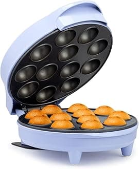 Holstein Housewares 12-Count Cake Pop Maker with Non-Stick Plates & Indicator Lights – Bakes 12 Sweet or Savory Pops Fast, Perfect for Birthday Treats & Holiday Party Snacks, Lavender