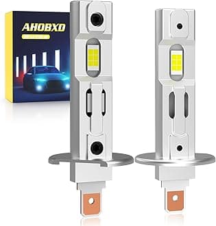 H1 Light Bulbs,6500K White Super Bright Upgraded 600% 30000LM Brightness Real 1:1 Halogen Size 80000Hours Lifespan H1/H1LL Plug and Play Car Fog Light Bulbs Pack of 2