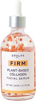 SpaLife FIRM Plant-Based Collagen Facial Serum 110 ml (3.7 Fl. Oz.) - Collagen Face Serum for Enhanced Firmness and Hydration, Skin Smoothing, Face Plumping,Pearl-infused, Fights Fine Lines & Wrinkles