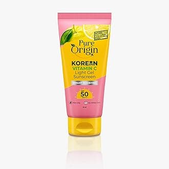 Pure Origin Korean Vitamin C Light Gel Sunscreen with SPF 50 & PA++++| No White Cast | Suitable for Oily, Dry & Combination Skin | Broad Spectrum, Non-sticky & Lightweight | Brightens Skin & Prevents