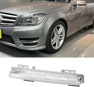 Left Right LED Daytime Running Lights DRL Fog Lamp Compatible with Mercedes C E SLK Class W204 S204 C180 C200 C220 C250 C300 C320 2007-2014 (Left)