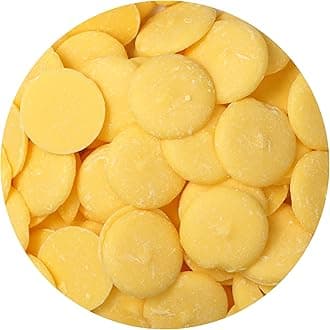 Yellow Chocolate Melting Wafers, 12 Ounce Bulk Bag, Yellow Chocolate, Yellow Candy, Melting Chocolate Candy Discs For Baking, Dipping, Decorating - The Hampton Popcorn & Candy Company
