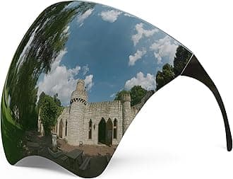 Full Face Sunglasses Futuristic Sun Protection Polarized Face Shield for Men & Women Anti-Fog Mirror Shield Glasses