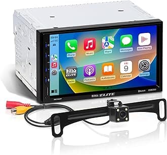 BOSS Audio Systems Elite BE7ACP-C Car Stereo - 7" Display, Apple CarPlay & Android Auto Head Unit, Double DIN Touch Screen Car Stereo, Bluetooth, AM/FM Radio Receiver, USB, SD, Backup Camera