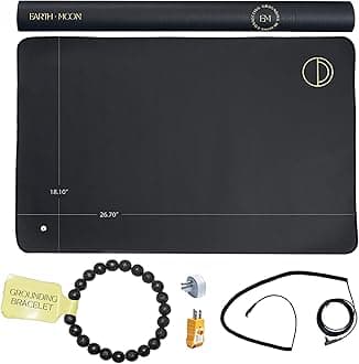 Earth and Moon, Grounding Mat for Sleeping, Grounding Pad Universal Starter Kit, Grounding Mats for Overall Wellbeing, Get Grounded While You Sleep