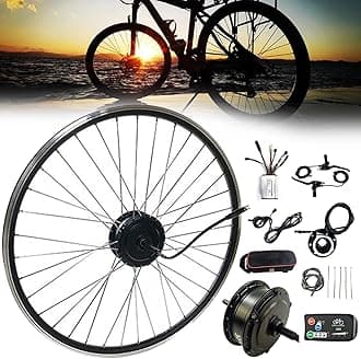NYANS Electric Bike Conversion Kit, Batteries not Included, 20 24 26 27.5 28 29 Inch 700C Rear Wheel, 24V 36V 48V 250W 350W 500W Rear Drive Spinner Motor,36V250W-700c