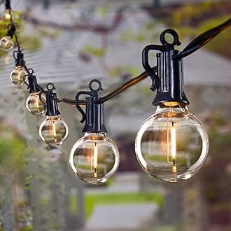 Brightown 209FT LED Outdoor String Lights - Patio Lights with 100 Shatterproof Clear Dimmable Edison Bulbs, Waterproof Connectable Hanging Light for Outside Backyard Porch Party Christmas Decoration