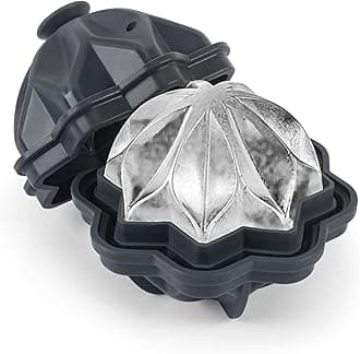 W&P Design Ripple Single Ice Mold, Perfect Etched Sphere, Slow Melting for Whiskey and Cocktails, Food Grade Premium Silicone, Dishwasher Safe, BPA Free