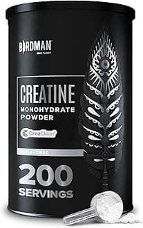 BIRDMAN Micronized Creatine Monohydrate Powder, Muscle Recovery, Caffeine Free, Creatine Pre Workout, Vegan, Post Workout, Gluten Free, Sugar Free | 200 Servings (5 Grams Each) | 2.2lb.