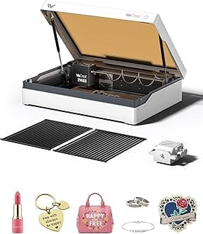 WECREAT Vista 2W Laser Engraver, Compact Diode Desktop Laser Engraving Machine for Metal Jewelry Leather Vinyl Silicone Paper DIY Gifts Making
