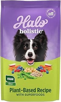 Halo® Holistic Adult Dog Vegan Plant-Based Recipe with Superfoods 3.5 lb Bag