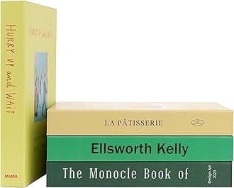 Nature Medium | 4 PCS Faux Decorative Books for Home Decor | Not Real Books (Cardboard Boxes) | Coffee Table, Shelf Styling & Modern Aesthetic Accent Pieces for Living Room, Office