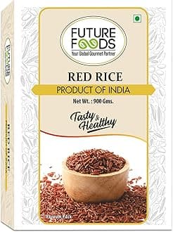 Future Foods Premium Red Rice | Rich in Antioxidants | Multiple Health Benefits | Ideal for Diabetic Patients | Supports Digestion | Fiber Rich | Iron & Vitamin Rich, 900 gram