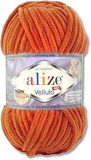 100 g Alize Velluto Wool in 30 Selections (06 | Orange)