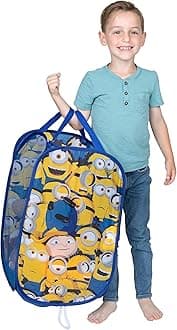 Franco Kids Room Collapsible Storage Bin Pop Up Hamper, One Size, Minions The Rise Of Gru