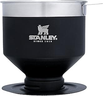Stanley Perfect Brew Pour Over Reusable Filter BPA Free Easy Care Stainless Steel Coffee Maker, Matte Black