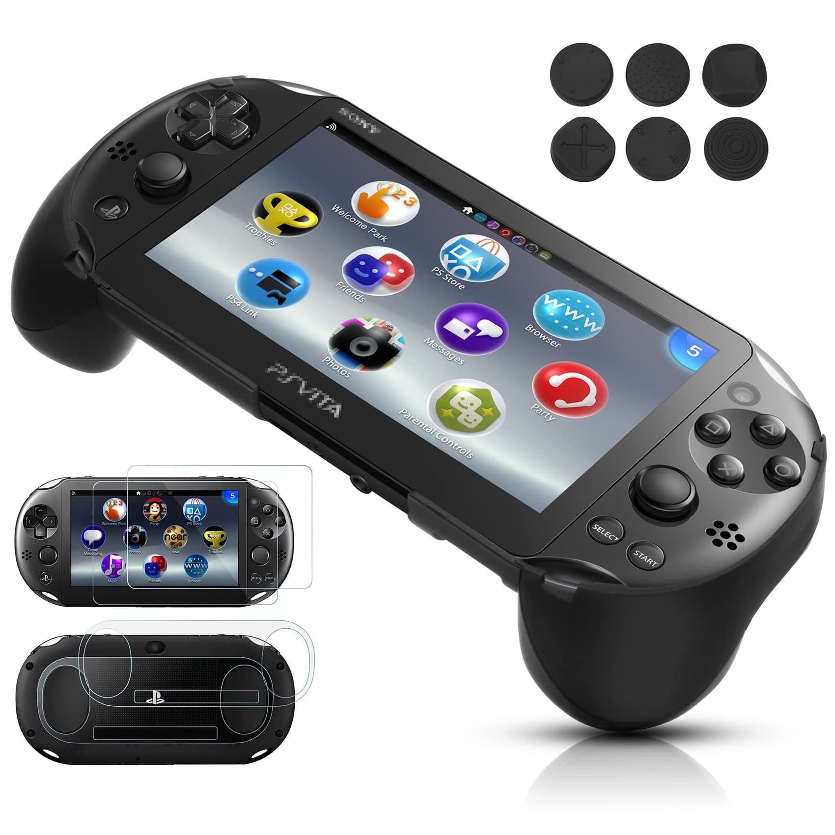 Hand Grip Handle Joypad Protective Case with L2 R2 Trigger Button Grip Shell Controller Protective Case for Sony PlayStation PS Vita 2000 PSV 2000 PS Vita Slim.