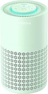 Air Purifier for Bedroom with HEPA 3-in-1 Filter, Pet Air Purifier for Home Cat Pee Smell, Covers Upto 990 Ft², Quiet 360°intake Air Cleaner for pet hair,allergies,Dust,Smoke A2001 Green