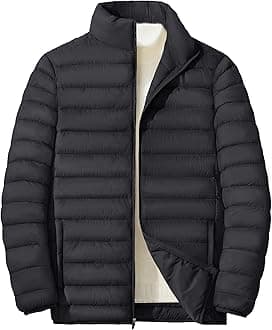 MAGNIVIT Men's Puffer Jackets Lightweight Warm Winter Coat Water-Repellent Windbreaker Insulated Quilted Packable Jacket
