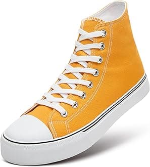 Men’s High Top Canvas Sneakers Lace Up Classic Casual Walking Shoes