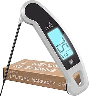 LavatoolsJavelin® PRO Duo Ultra-Fast 2-Second Professional Digital Instant Read Meat Thermometer for Grill and Cooking, Auto-Rotating Backlit Display, IP65 Water Resistant – Panda