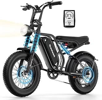 GREATWORK 2500W Peak Electric Bike for Adults, 1200Wh Removable Battery, Max 37MPH & 100 Miles Electric Dirt Bike with Full Suspension, 20"x4" Fat Tire Motorcycle Style Commuter Ebike for Men Women