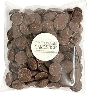 Milk chocolate Merkens Chocolate Baking Wafers + Free Paramount Crystal 6oz bag, 1 lb Melting Chocolate Discs for Professional Baking.