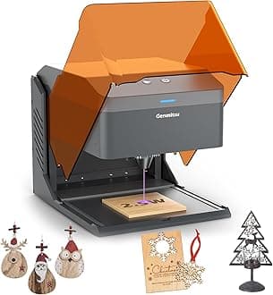 Kiosk 2.5W Laser Engraving Machine, Lightweight and Portable Laser Engraving Machine, DIY Home Laser Cutter with Acrylic Enclosure for Wood/Leather/Metal, 3.9 x 3.9 Inch Engraving Area, Laser Safety