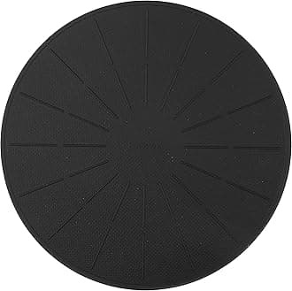 Lazy K Induction Cooktop Mat - Silicone Fiberglass Scratch Protector - for Magnetic Stove - Non Slip Pads to Prevent Pots from Sliding During Cooking_ Black (11inches)