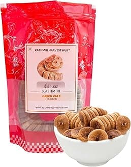 KASHMIR HARVEST HUB Kashmiri Dried Figs - 400 Gram|Dried Anjeer|100% Natural & Pure|Authentic|Rich Source Of Fibre Calcium & Iron|Low In Fat|Increases Immunity (Pack Of 1)