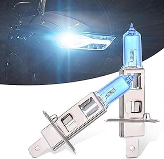 GKmow Pack-2 H1 Halogen Bulbs, Car Xenon Light Bulbs, 12V 100W Car High Beam Lights, Automobile Lights Replacement Kit, Universal for Most Cars, SUVs and Vans (White #H1)