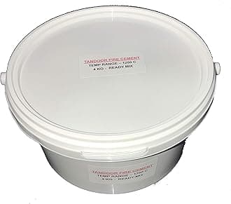 Tandoor Clay Fire Cement Tandoor Tandoori Clay Oven Repair Kit Pizza Oven Cracks Catering (4kg Tub)