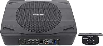 Rockville SS8P 400w 8" Slim Under-Seat Active Powered Car/Truck Subwoofer Sub
