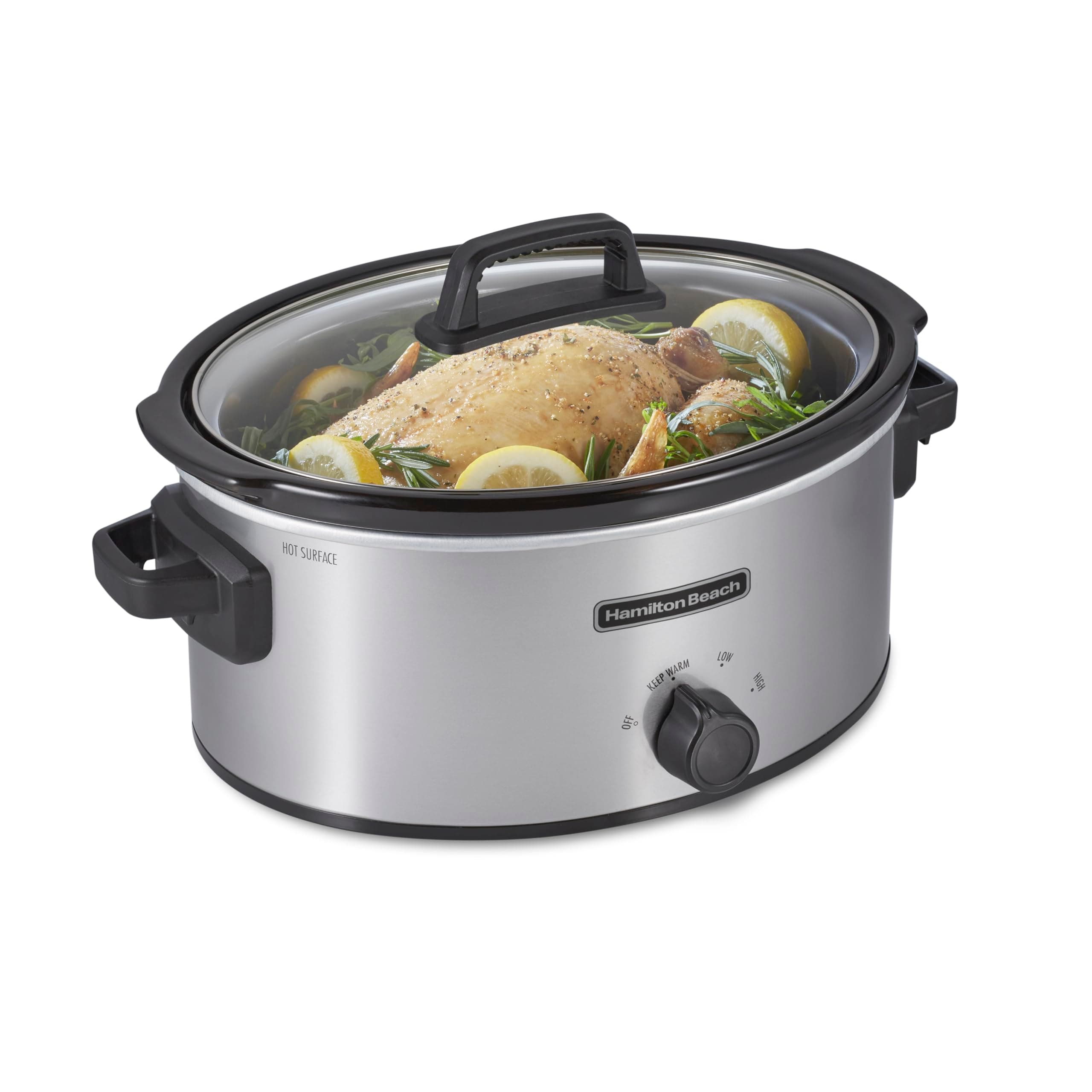 33665 6 Quart Slow Cookers, Silver