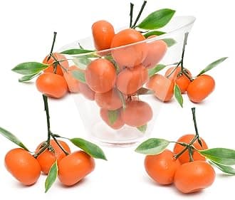 Fake Mini Tangerine Orange Artificial Fruit Simulation Fake Lifelike for Home Party Kitchen Festival Decoration 6 pcs