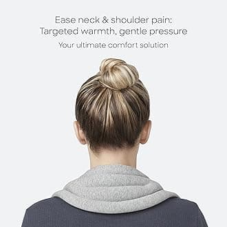 Ostrichpillow Neck Wrap Microwavable Heating Pad for Neck and Shoulder - Relaxation & Pain Relief, Extra-Long Design, Natural Clay Fill, Ergonomic Pressure, Protective Bag