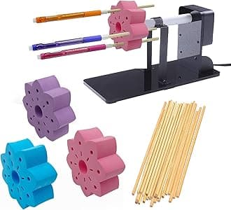 Epoxy Glitter Pen Turner Attachment, Pen Turner Adapter to Hold Pens, 28set Glitter Epoxy Pen Holder for Cup Turner DIY Craft Epoxy Resin Pen Making Supplies Fits for Tumbler Pen Turner Starter kit