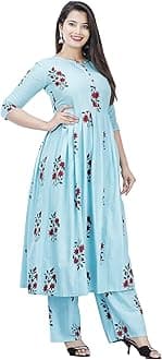 Women's Cotton Kurta Palazzo Pant Set
