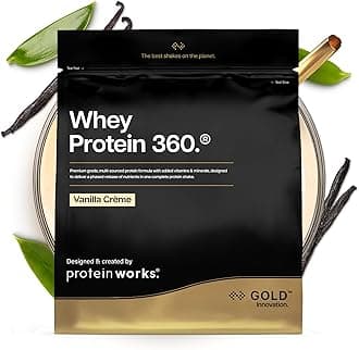 Protein Works | Whey Protein 360 - Gold Innovation, Whey Protein Powder, Premium Tri-Protein Blend, Digestive Enzymes, 12 Vitamins & Minerals, French Vanilla, 40 Servings, 1.2kg