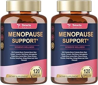 2 Packs, Complete Menopause Supplements for Women, 40-in-1 Hormone Balance for Women Night Sweats Relief*, Hot Flashes, w/Black Cohosh, Probiotics, DIM, Vitex, Dong Quai, Red Clover