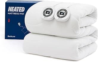 Bedsure Heated Mattress Pad Queen - Bed Warmer with Memory & Preheat Function, 12-Hour Auto Off & 10 Heat Settings, Dual Controllers, Fast Heating, Coral Fleece Electric Mattress Pad Queen, 60"x80"