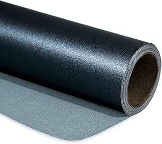 RUSPEPA Black Matte Wrapping Paper - Mini Roll - Solid Color Pearly Lustre Paper Perfect for Wedding, Birthday, Christmas, Baby Shower - 17 Inches X 16.5 Feet