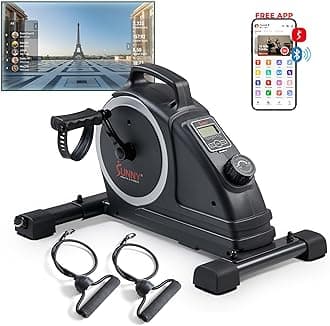 Sunny Health & Fitness Dual Function Under-Desk Bike Trainer at Home, Mini Exercise Machine for Senior Training, Arm/Leg Cardio Cycle Workout